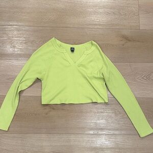 Wild Fable Lime Green Long Sleeve Shirt